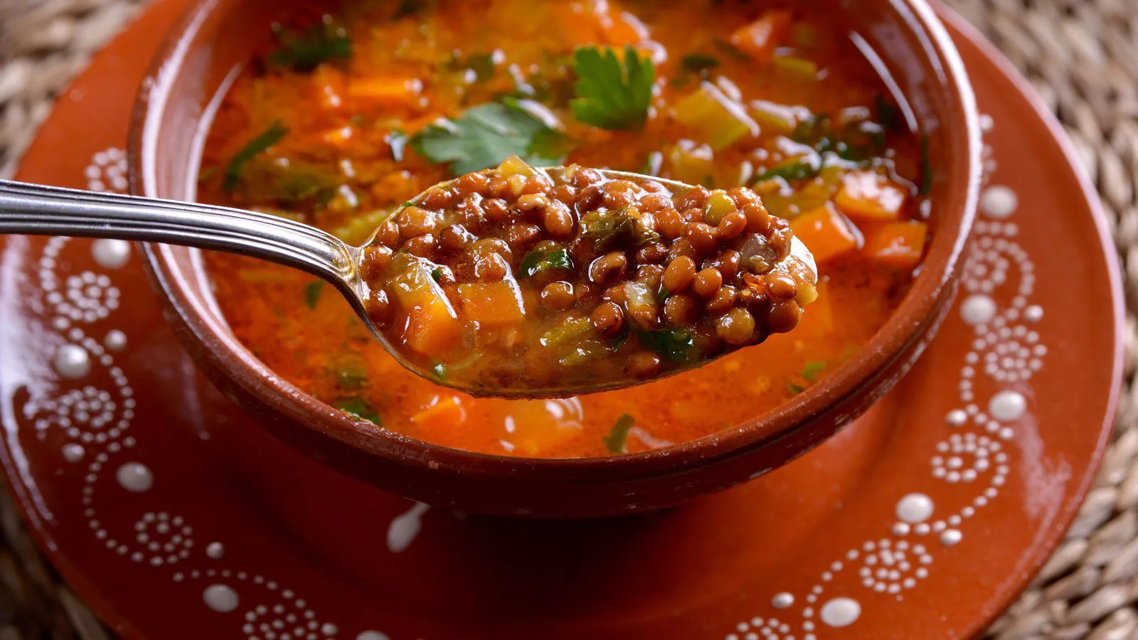 Марокканский суп с чечевицей в мультиварке